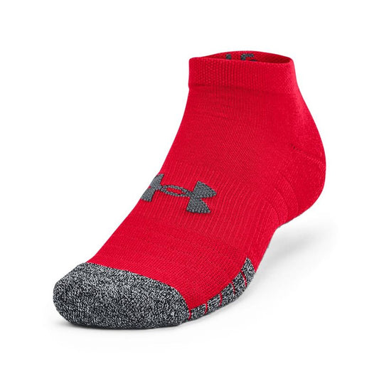 Under Armour HeatGear Locut 3 Pack Socks - Mens - Red/Pitch Grey