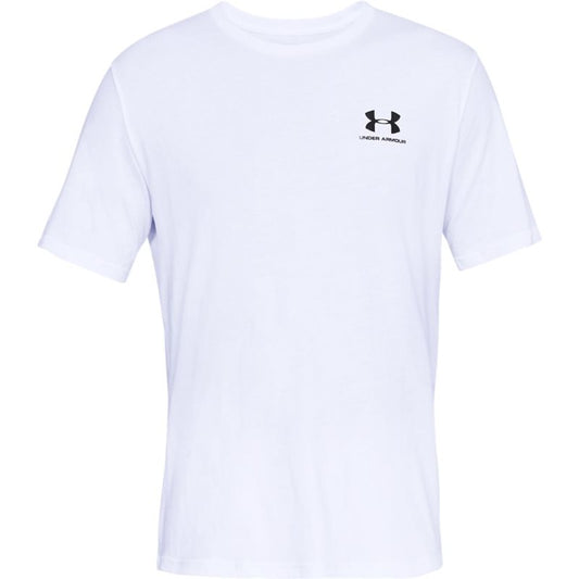 Under Armour Sportstyle Left Chest Short Sleeve Tee - Mens - White/Black