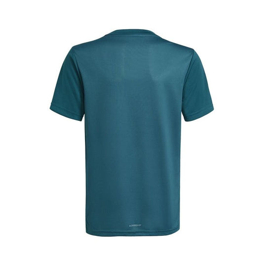 adidas D2M Big Logo Tee - Boys - Legacy Teal/Pulse Lime