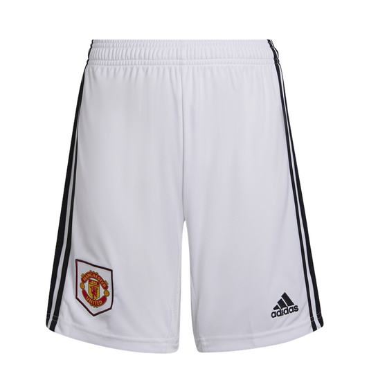 adidas Manchester United FC Official 2022/23 Home Shorts - Youth - White