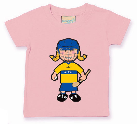 The GAA Store Clare Baby Mascot Tee - Girls - Camogie - Pale Pink