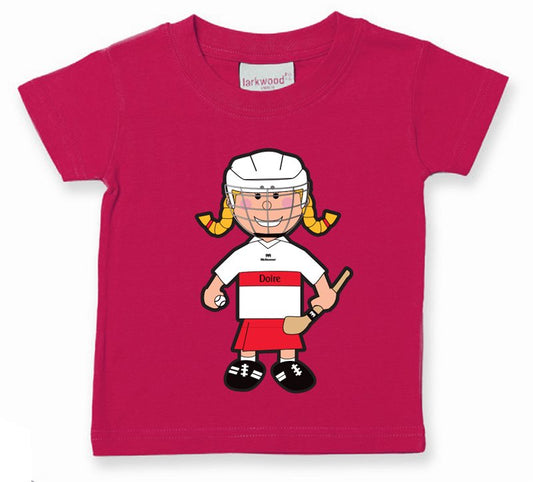 The GAA Store Derry Baby Mascot Tee - Girls - Camogie - Fuchsia