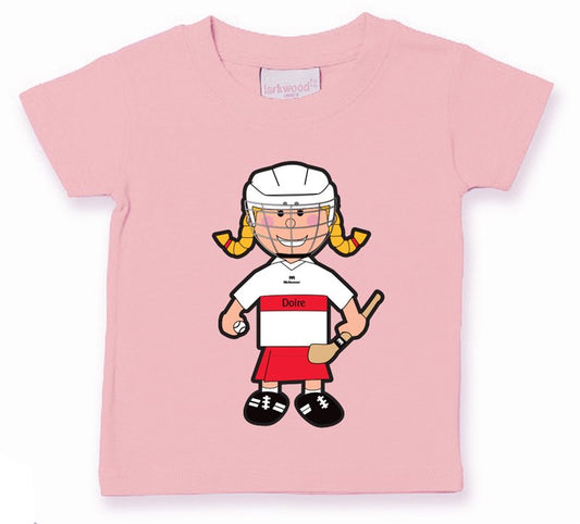 The GAA Store Derry Baby Mascot Tee - Girls - Camogie - Pale Pink