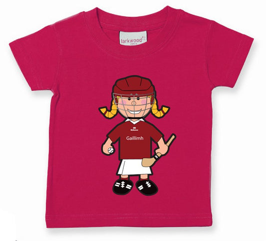 The GAA Store Galway Baby Mascot Tee - Girls - Camogie - Fuchsia