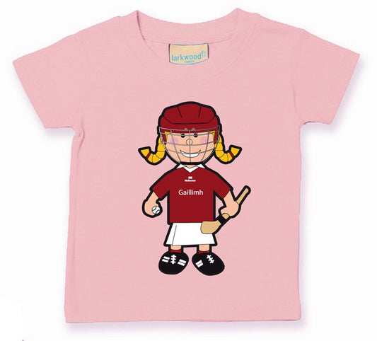 The GAA Store Galway Baby Mascot Tee - Girls - Camogie - Pale Pink
