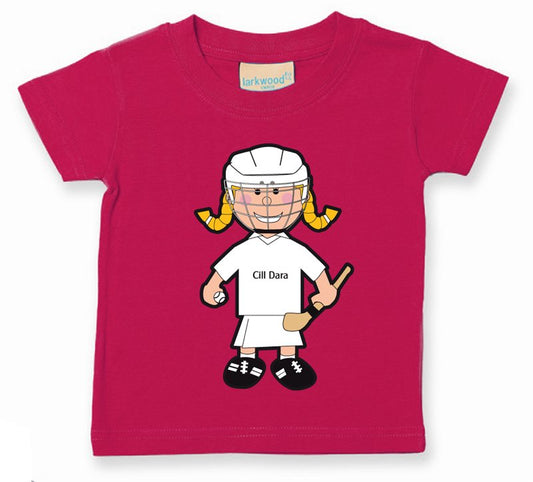 The GAA Store Kildare Baby Mascot Tee - Girls - Camogie - Fuchsia