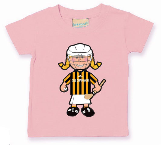 The GAA Store Kilkenny Baby Mascot Tee - Girls - Camogie - Pale Pink