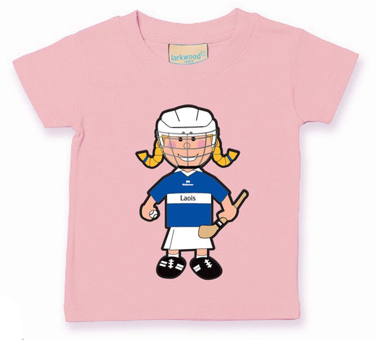 The GAA Store Laois Baby Mascot Tee - Girls - Camogie - Pale Pink