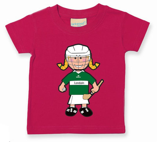 The GAA Store London Baby Mascot Tee - Girls - Camogie - Fuchsia