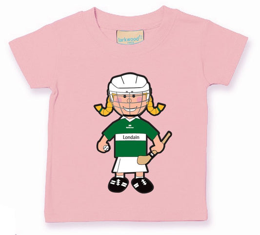 The GAA Store London Baby Mascot Tee - Girls - Camogie - Pale Pink