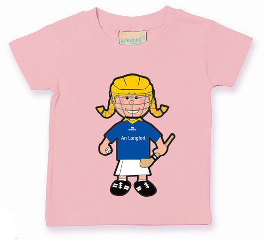 The GAA Store Longford Baby Mascot Tee - Girls - Camogie - Pale Pink