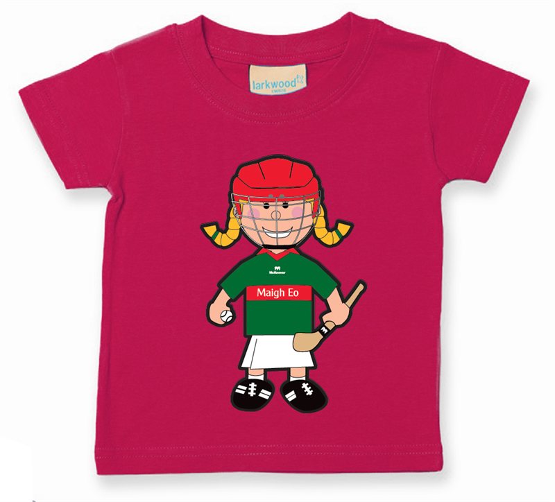The GAA Store Mayo Baby Mascot Tee - Girls - Camogie - Fuchsia