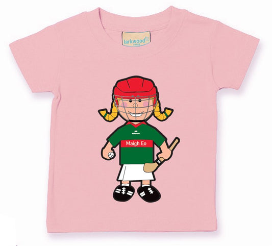 The GAA Store Mayo Baby Mascot Tee - Girls - Camogie - Pale Pink