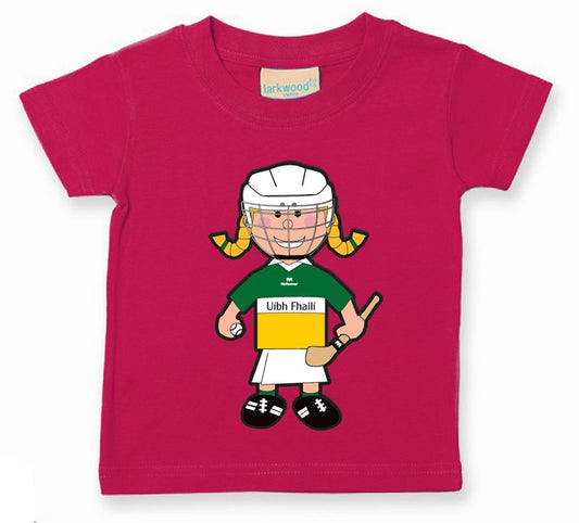 The GAA Store Offaly Baby Mascot Tee - Girls - Camogie - Fuchsia