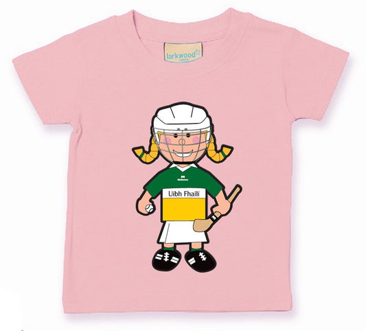 The GAA Store Offaly Baby Mascot Tee - Girls - Camogie - Pale Pink