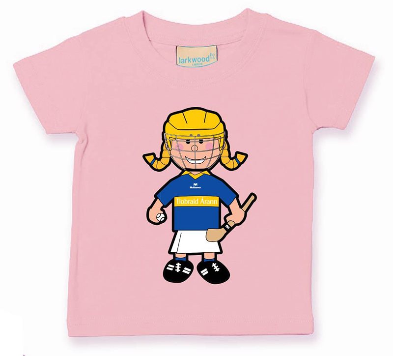 The GAA Store Tipperary Baby Mascot Tee - Girls - Camogie - Pale Pink