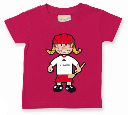 The GAA Store Tyrone Baby Mascot Tee - Girls - Camogie - Fuchsia