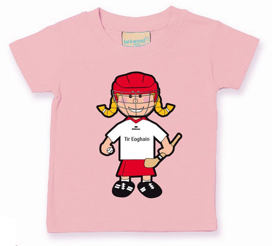 The GAA Store Tyrone Baby Mascot Tee - Girls - Camogie - Pale Pink