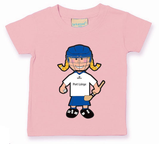 The GAA Store Waterford Baby Mascot Tee - Girls - Camogie - Pale Pink