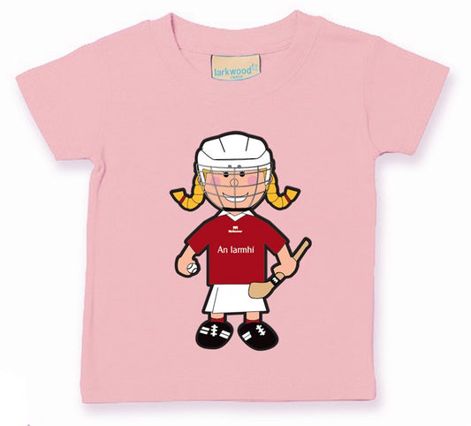 The GAA Store Westmeath Baby Mascot Tee - Girls - Camogie - Pale Pink