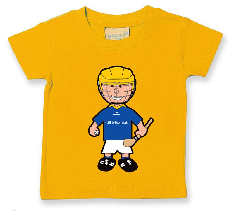 The GAA Store Wicklow Baby Mascot Tee - Boys - Hurling - Yellow