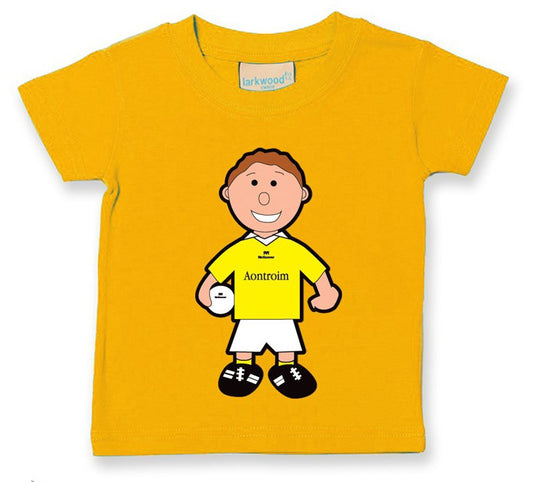 The GAA Store Antrim Baby Mascot Tee - Boys - Football - Yellow