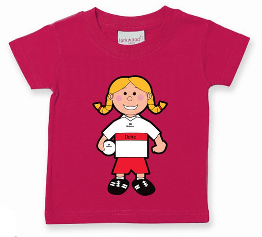 The GAA Store Derry Baby Mascot Tee - Girls - Football - Fuchsia