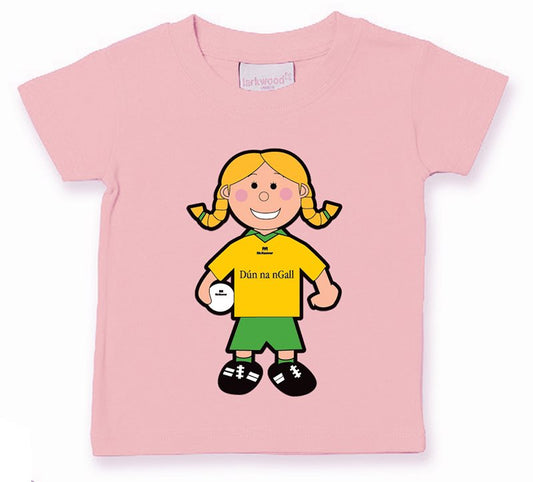 The GAA Store Donegal Baby Mascot Tee - Girls - Football - Pale Pink