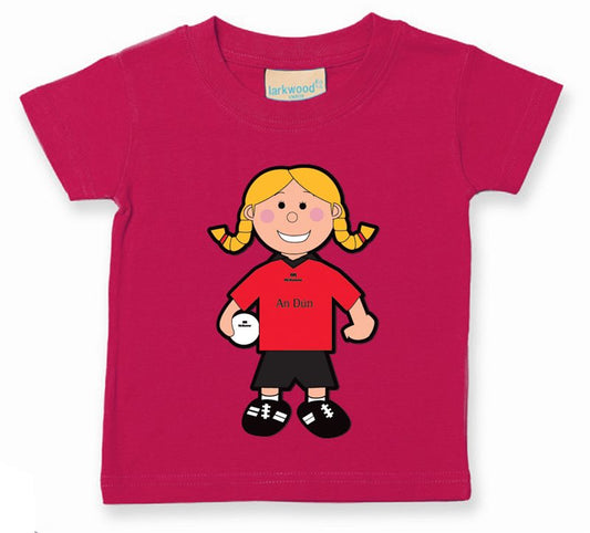 The GAA Store Down Baby Mascot Tee - Girls - Football - Fuchsia