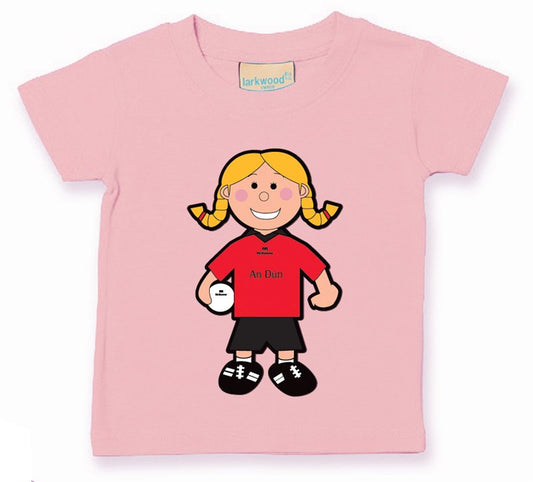 The GAA Store Down Baby Mascot Tee - Girls - Football - Pale Pink