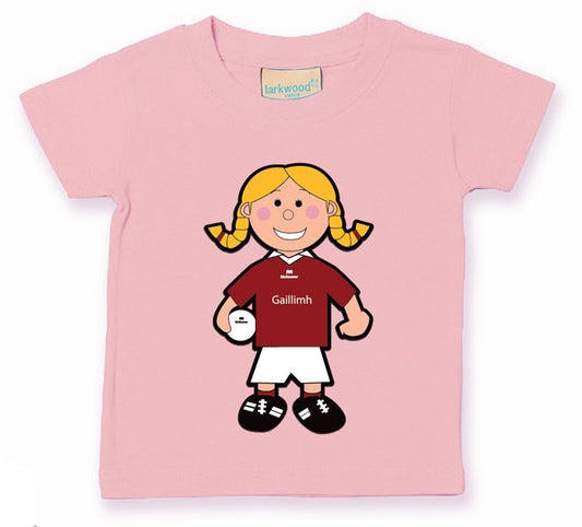 The GAA Store Galway Baby Mascot Tee - Girls - Football - Pale Pink