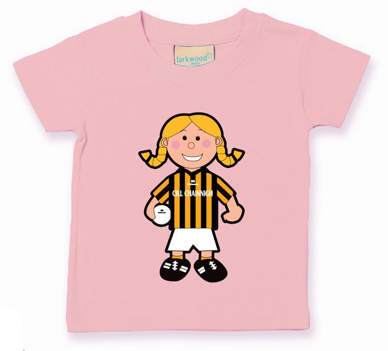 The GAA Store Kilkenny Baby Mascot Tee - Girls - Football - Pale Pink