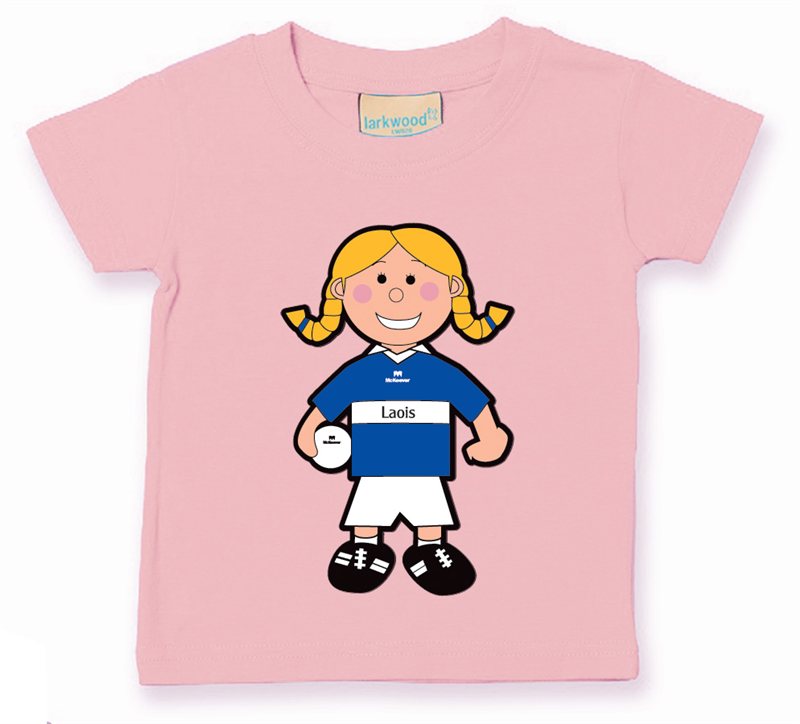 The GAA Store Laois Baby Mascot Tee - Girls - Football - Pale Pink
