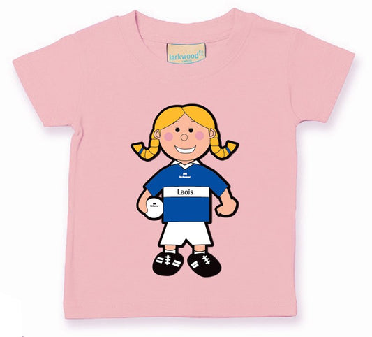 The GAA Store Laois Baby Mascot Tee - Girls - Football - Pale Pink