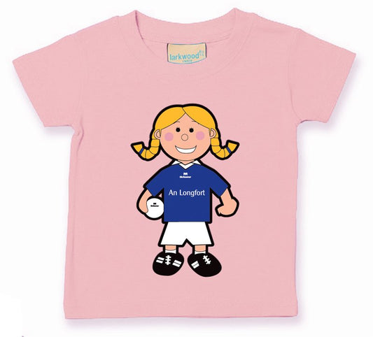 The GAA Store Longford Baby Mascot Tee - Girls - Football - Pale Pink