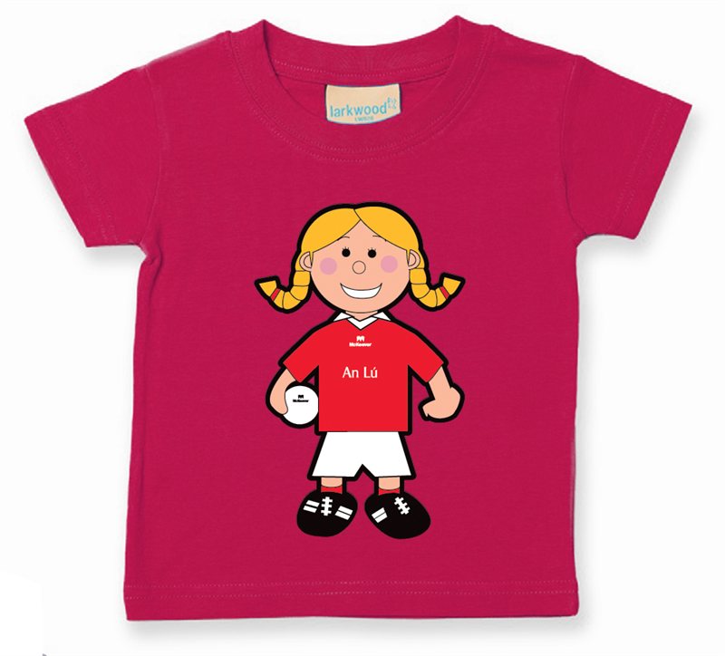 The GAA Store Louth Baby Mascot Tee - Girls - Football - Fuchsia