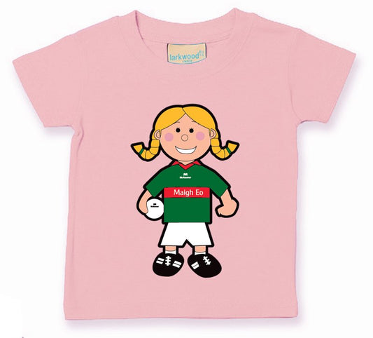The GAA Store Mayo Baby Mascot Tee - Girls - Football - Pale Pink