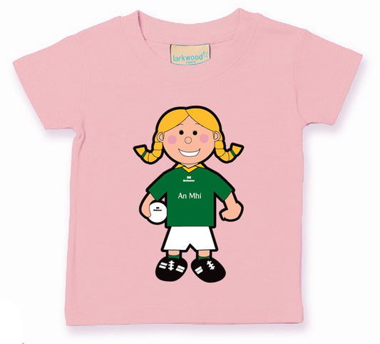 The GAA Store Meath Baby Mascot Tee - Girls - Football - Pale Pink
