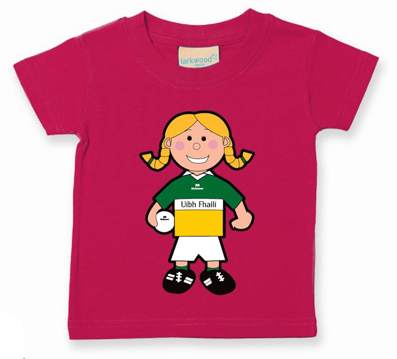 The GAA Store Offaly Baby Mascot Tee - Girls - Football - Fuchsia