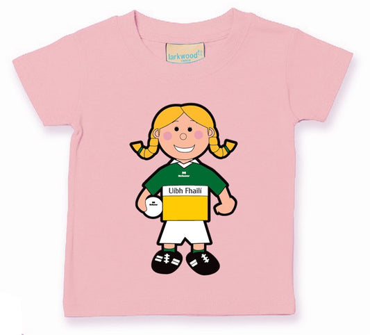 The GAA Store Offaly Baby Mascot Tee - Girls - Football - Pale Pink