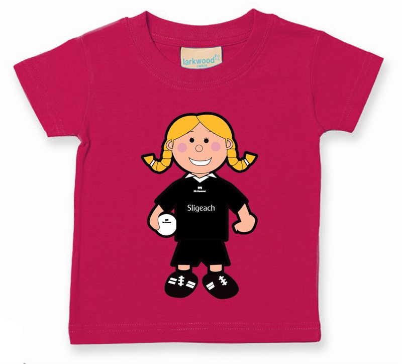 The GAA Store Sligo Baby Mascot Tee - Girls - Football - Fuchsia