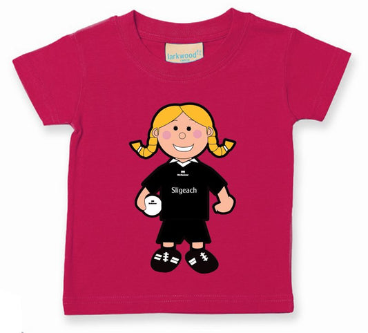 The GAA Store Sligo Baby Mascot Tee - Girls - Football - Fuchsia