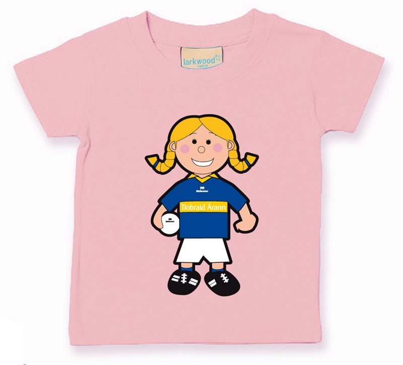 The GAA Store Tipperary Baby Mascot Tee - Girls - Football - Pale Pink