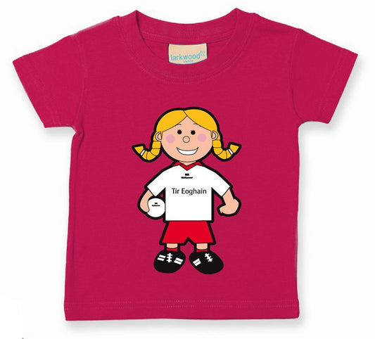The GAA Store Tyrone Baby Mascot Tee - Girls - Football - Fuchsia