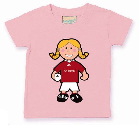 The GAA Store Westmeath Baby Mascot Tee - Girls - Football - Pale Pink