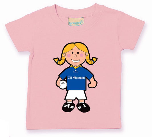 The GAA Store Wicklow Baby Mascot Tee - Girls - Football - Pale Pink