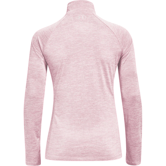 Under Armour Tech Twist 1/2 Zip Training Top - Womens - Retro Pink/Metallic Silver