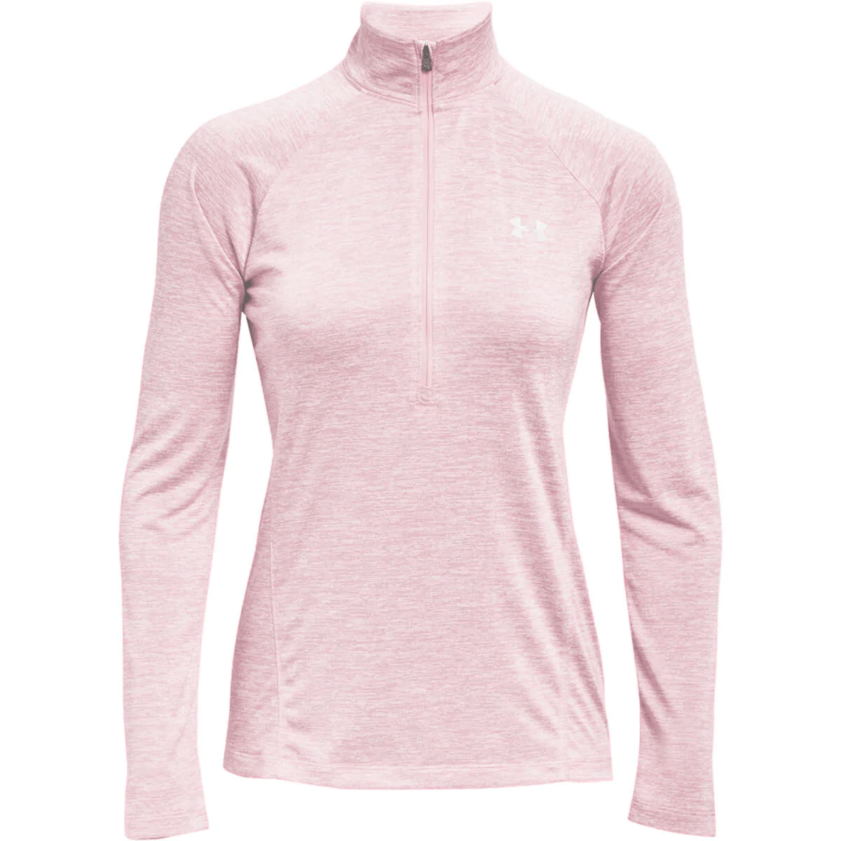 Under Armour Tech Twist 1/2 Zip Training Top - Womens - Retro Pink/Metallic Silver