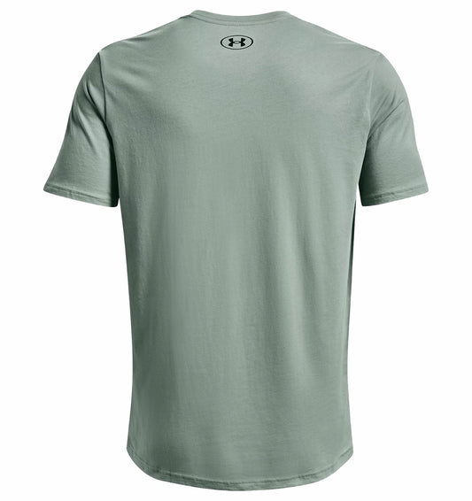 Under Armour Sportstyle Left Chest Short Sleeve Tee - Mens - Opal Green/Black