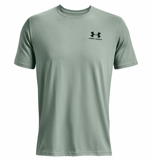 Under Armour Sportstyle Left Chest Short Sleeve Tee - Mens - Opal Green/Black